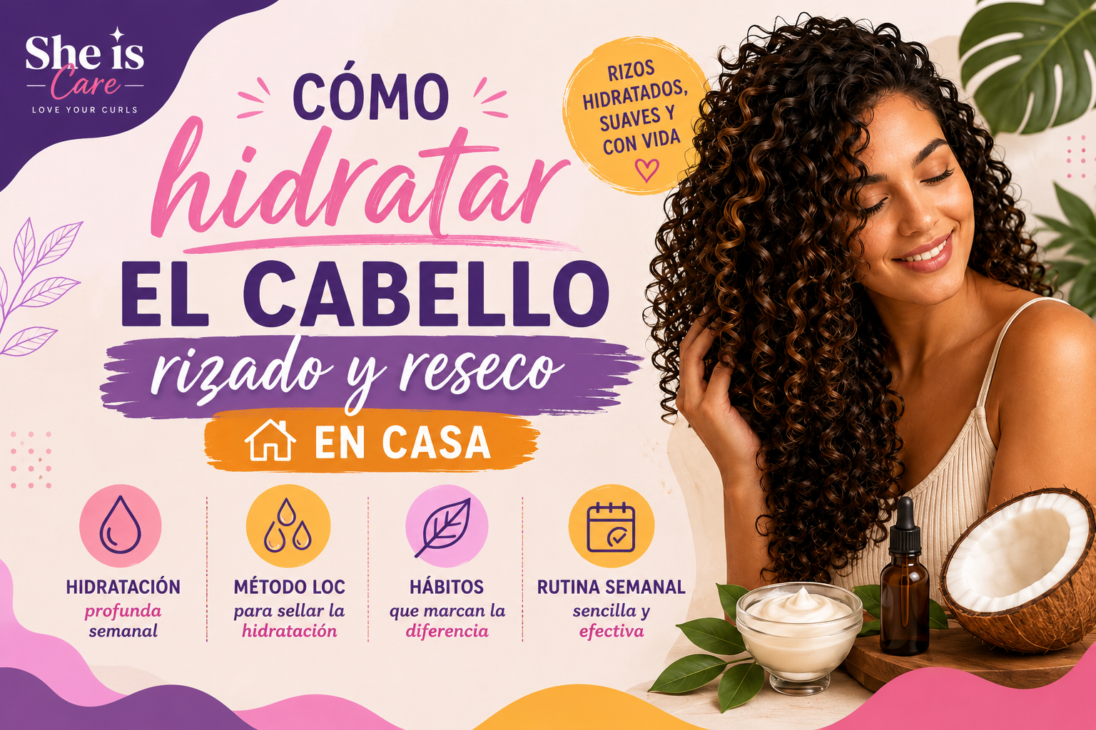 Cómo Hidratar el Cabello Rizado y Reseco en Casa
